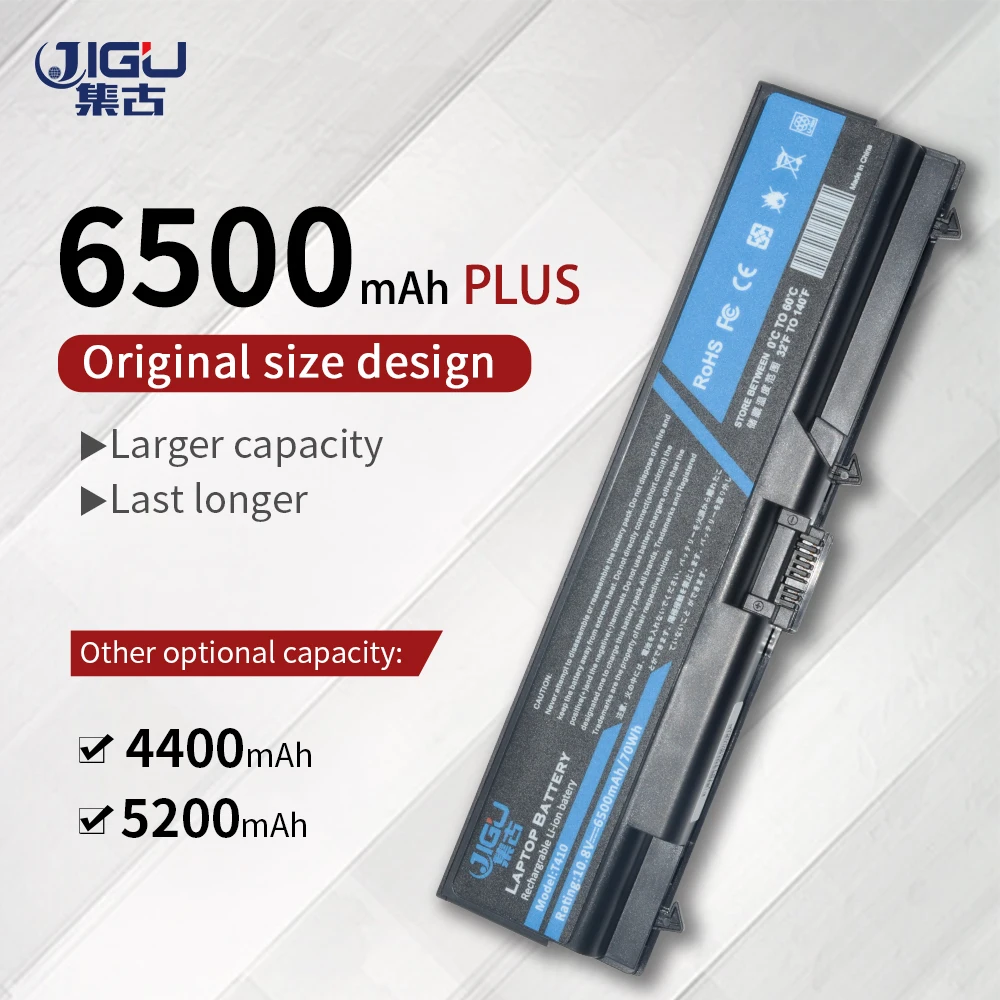 JIGU черный 6 ячеек Аккумулятор для ноутбука LENOVO ThinkPad E40 E50 Edge 14 L410 L412 L420 L421 L510 L512 L520