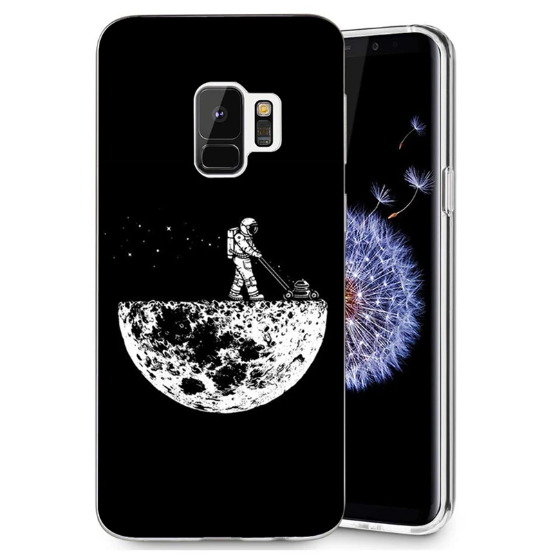 Мягкий чехол из ТПУ с принтом "для Fundas samsung Galaxy S9 PU кожаный флип для coque плюс