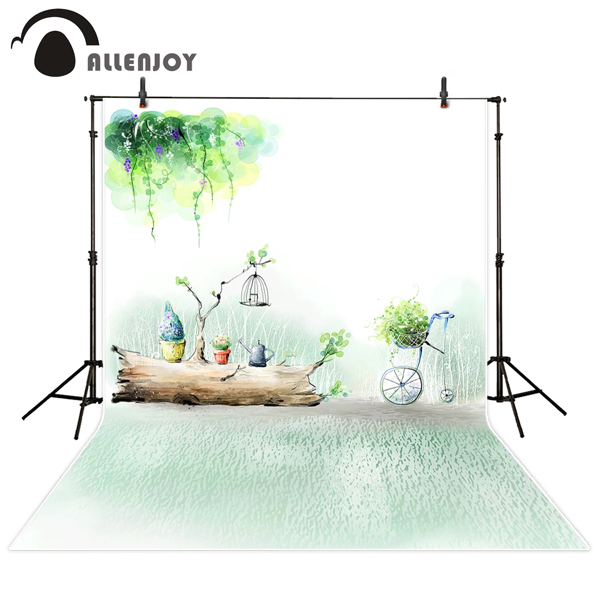 Allenjoy велосипед мертвое дерево Красивая Акварельная живопись фотографический