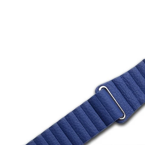 Натуральная кожа петля ремешок для apple watch band 44 мм 40 мм, 42 мм, 38 мм, версия apple watch 5/4/3/2/1 наручных часов iwatch, магнитный ремешок для часов аксессуары - Цвет ремешка: blue