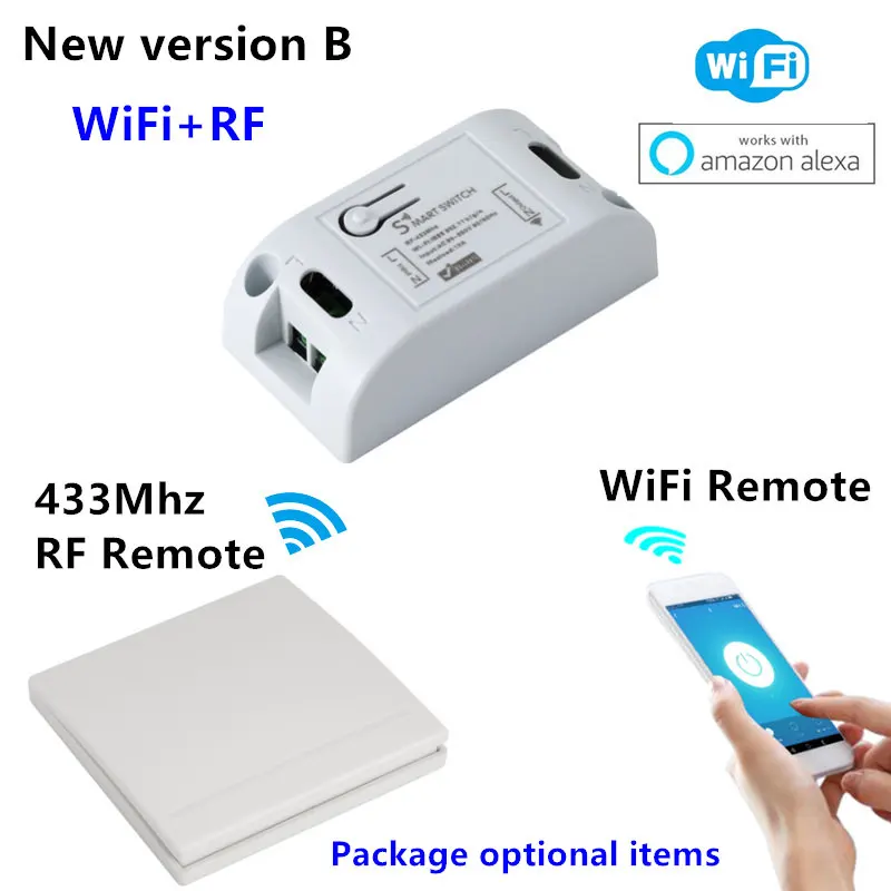 Wifi переключатель DIY модули для автоматизации умного дома беспроводной пульт дистанционного управления светильник таймер реле 110 В 220 В работает с Alexa