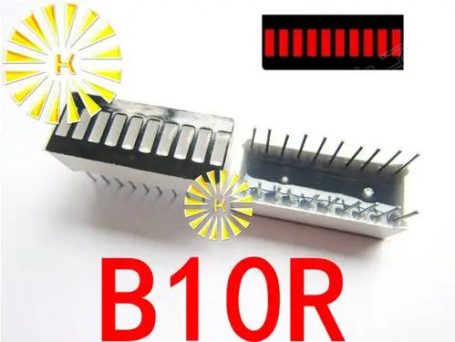 50 шт. 10 сегментный светодиодный дисплей B10G B10R B10BB B10BY B10BW зеленый красный синий