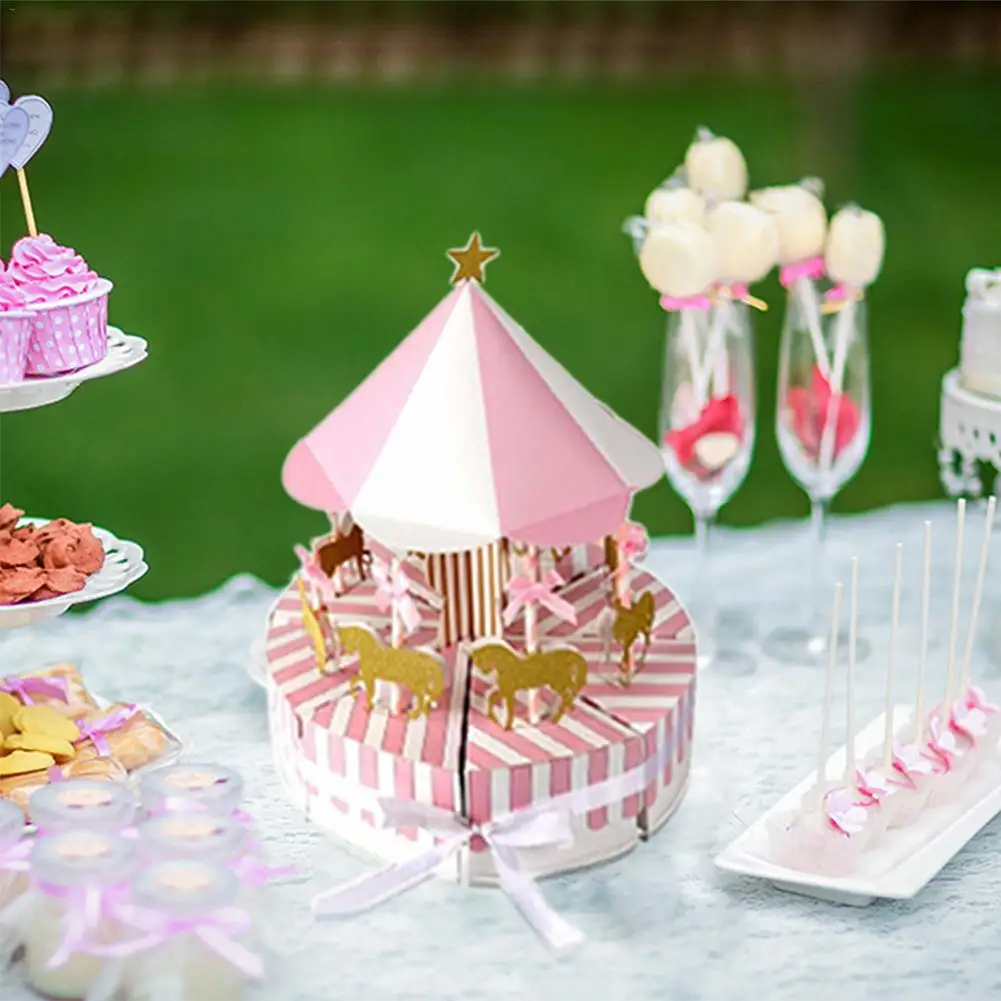 Романтическая коробка для конфет в виде карусели свадебные сувениры и подарки