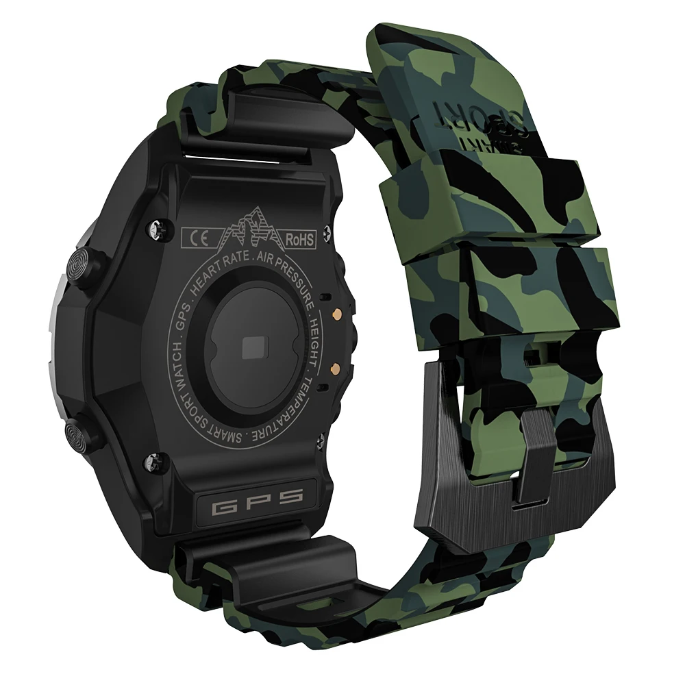

Sports S966 GPS Smart Watch waterproof Smartwatch Heart Rate Monitor Temperature Multi-sport Men Compass Running Sport Watch