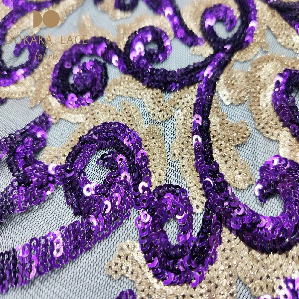 Коллекция 2019 года благородные блестящие сетчатые кружевные ткани искусственные