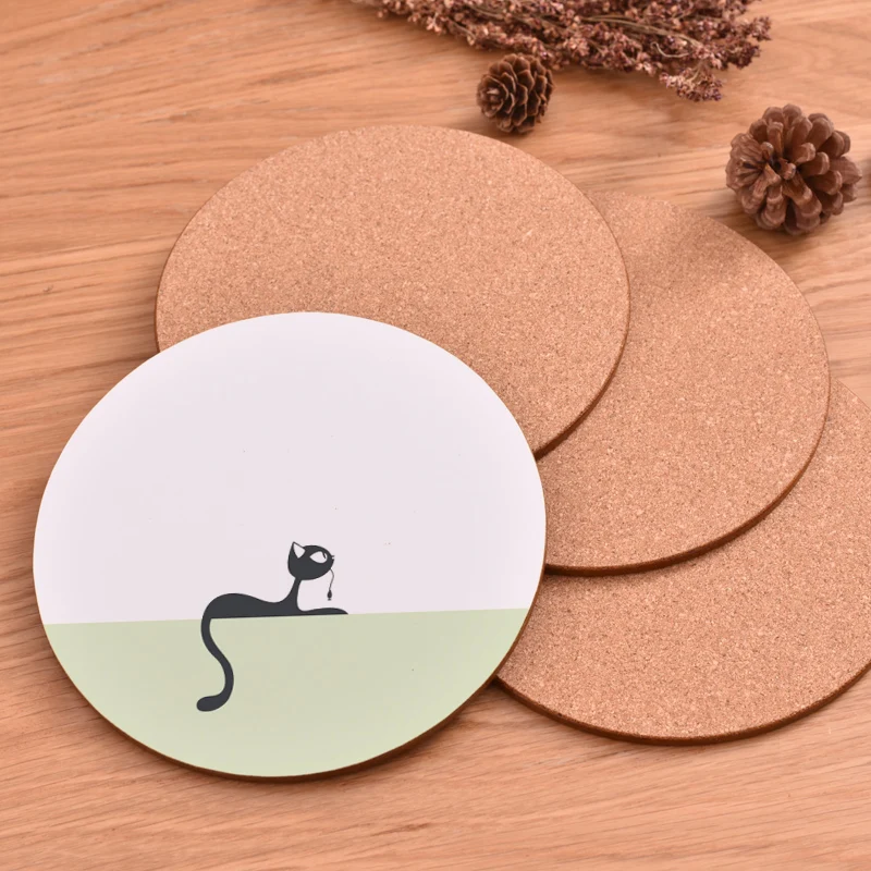 Деревянные подставки под чашки коврики для обеденный стол творческий с рисунком