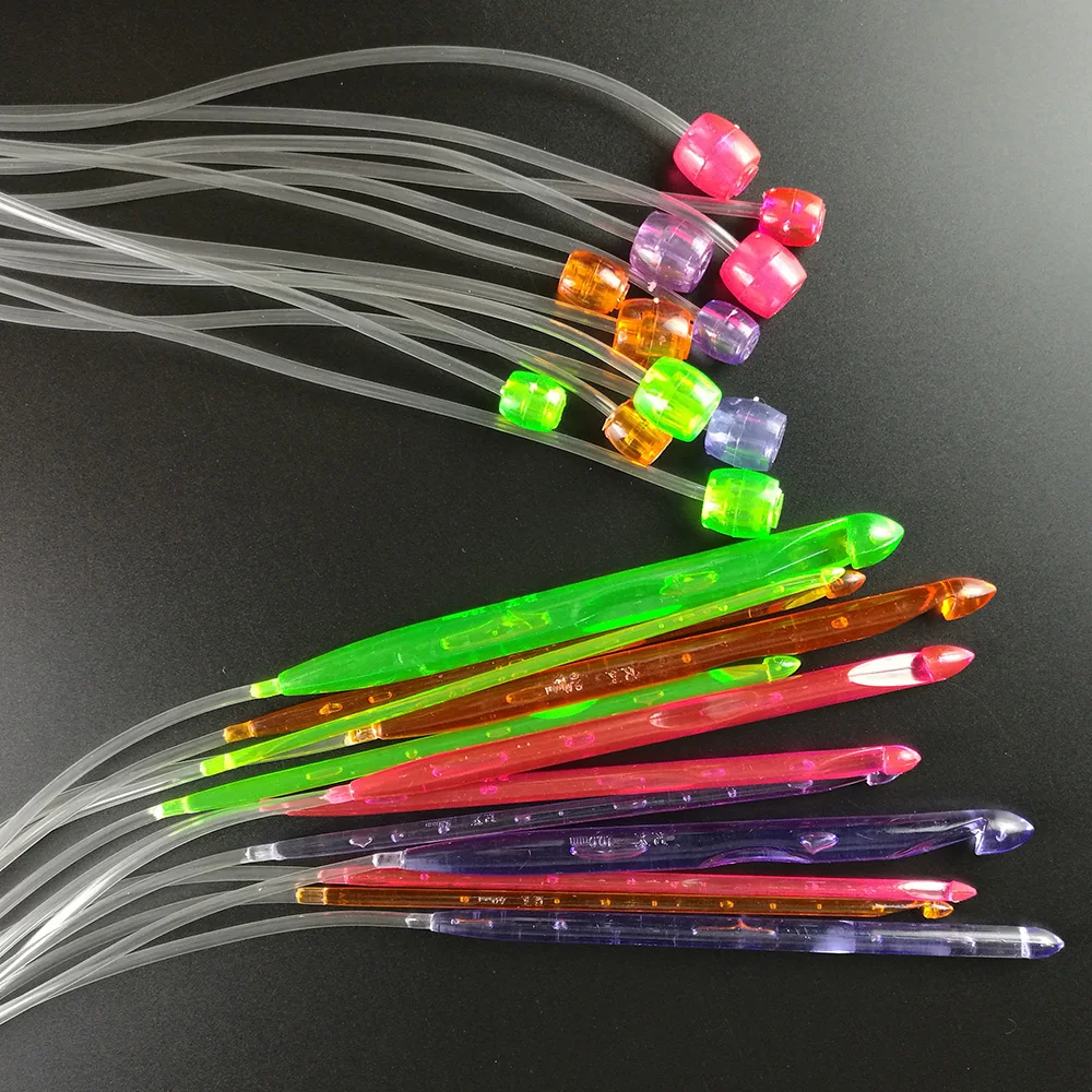 New 12pcs 48&quot Flexible Plastic Afghan Tunisian Crochet Hooks Weave Needles | Дом и сад