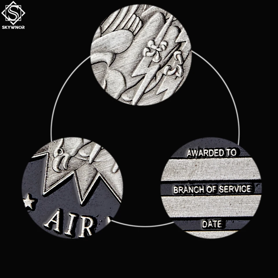 Военные военно-воздушные силы монеты воздушная медаль достойное достижение в