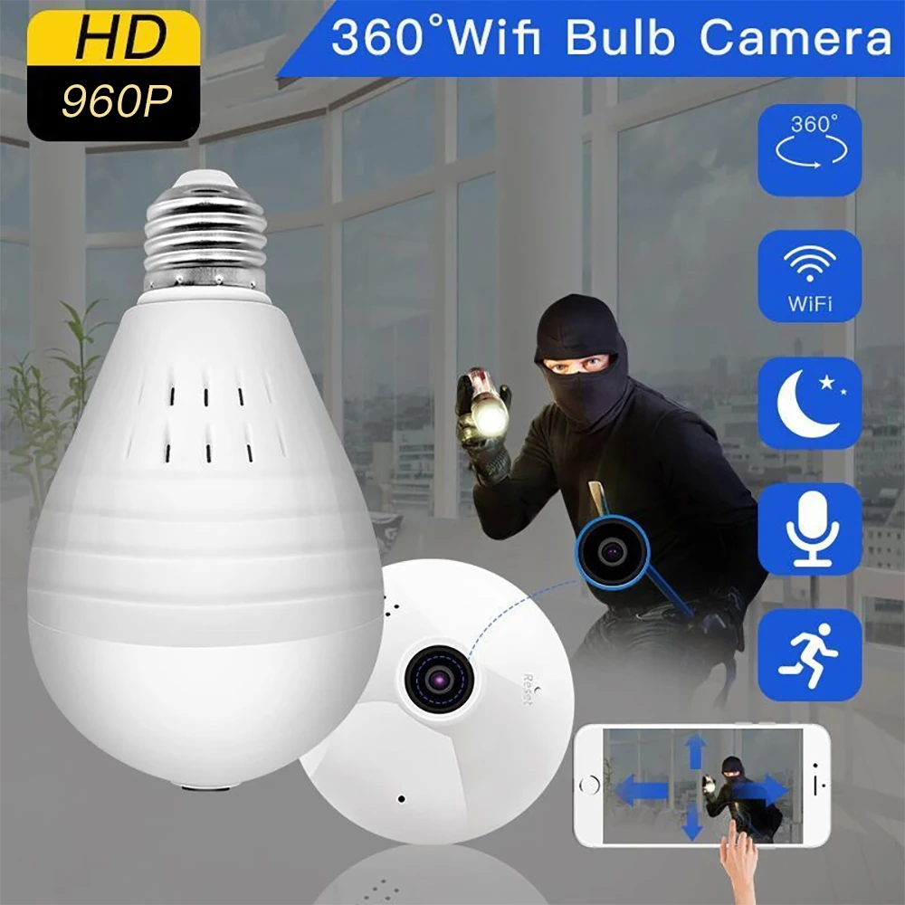Sdever 960P лампа Беспроводная ip камера безопасности wifi панорамная видеонаблюдения