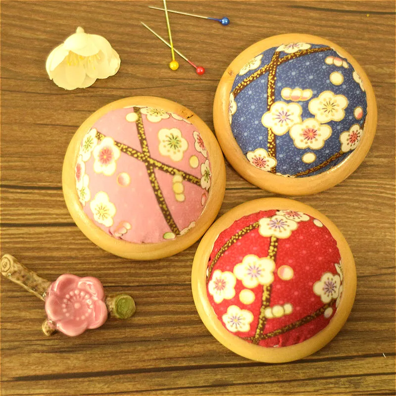 Швейная Pincushion с деревянная подставка игольчатый штифт 10 цветов декор сливового