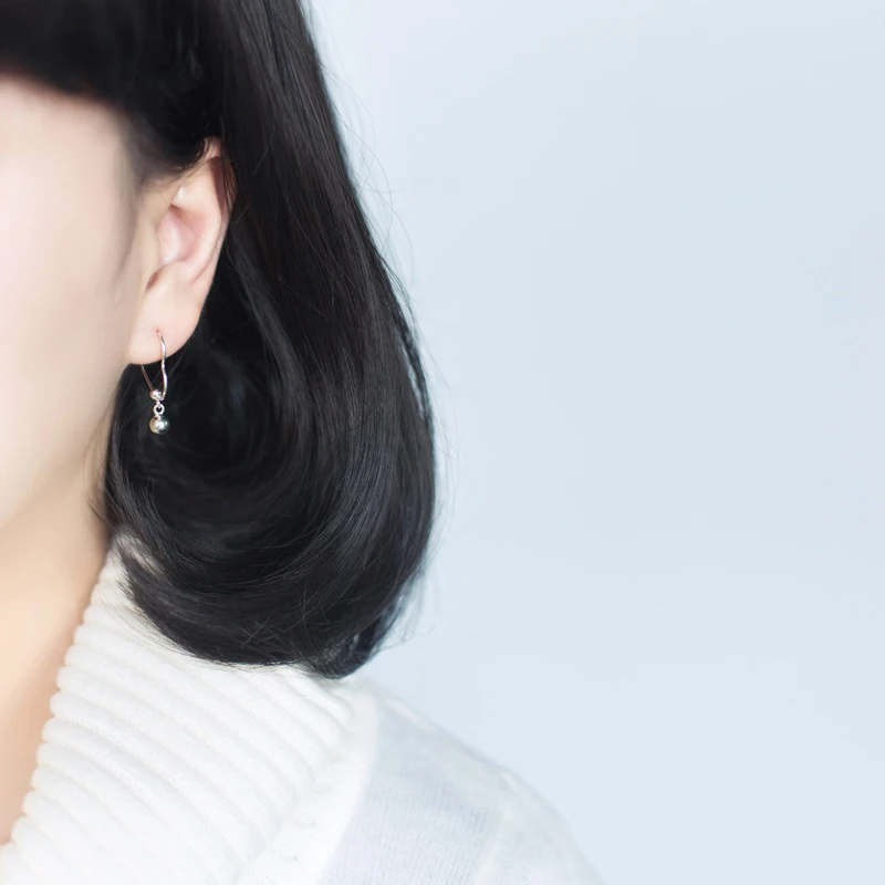 Женские серьги в форме сердца из стерлингового серебра 925 пробы с маленькими