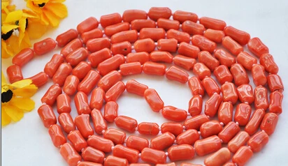 ddh002430 Long Natural 86&quot 20mm pink cylinder coral necklace | Украшения и аксессуары