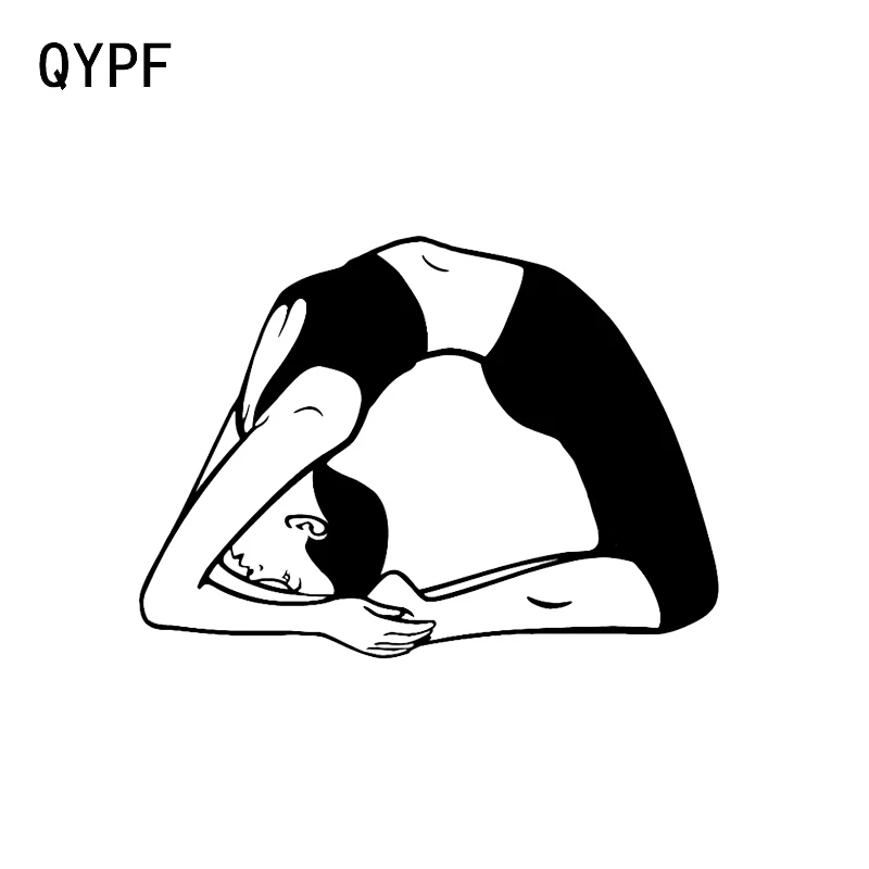 

QYPF 14*10,3 крутой Йога Медитация фитнес Декор винил автомобиль стикер на бампер или окно силуэт C16-1961