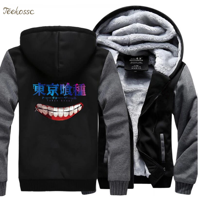 Японские Аниме Tokyo Ghoul Ken Kaneki Harajuku толстовки для мужчин 2018 новые зимние куртки