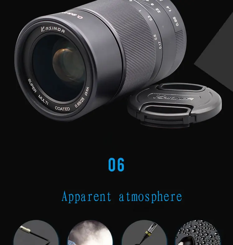 KAXINDA 25 мм F0.95 микро одиночный объектив для olimpus Canon Fuji sony одиночный объектив с большой апертурой E
