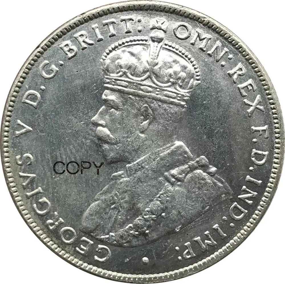 Фото Австралия Джордж V 1934 год 1 Флорин два шиллинга Cuproickel посеребренные копии монет Австралия Джордж V 1934 год 1 Флорин два шиллинга Cuproickel посеребренные копии монет