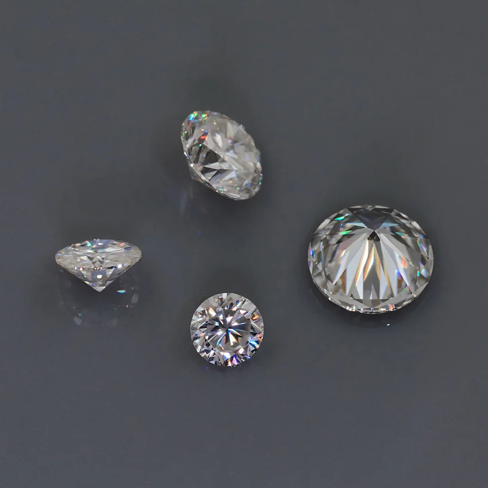 Круглая блестящая огранка 0.6ct карат 5 мм EF похожая на charles colvard Moissanite свободный