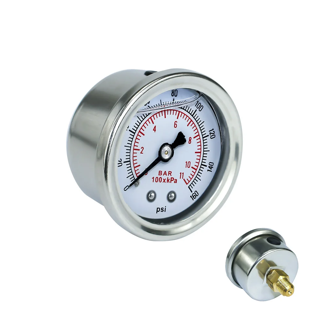 

Манометр для жидкости 0-160 psi, маслопресс, манометр, манометр с белым циферблатом, универсальный 1/8 NPT TT100917