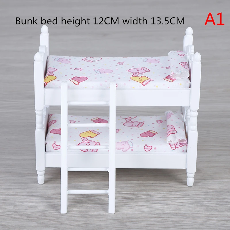 A1 1/12 Mini Dollhouse Furniture Bed Set/Revolving Chair Miniature Living Room Kids Pretend Play Toy Miniature furniture Miniature - Цвет: A1