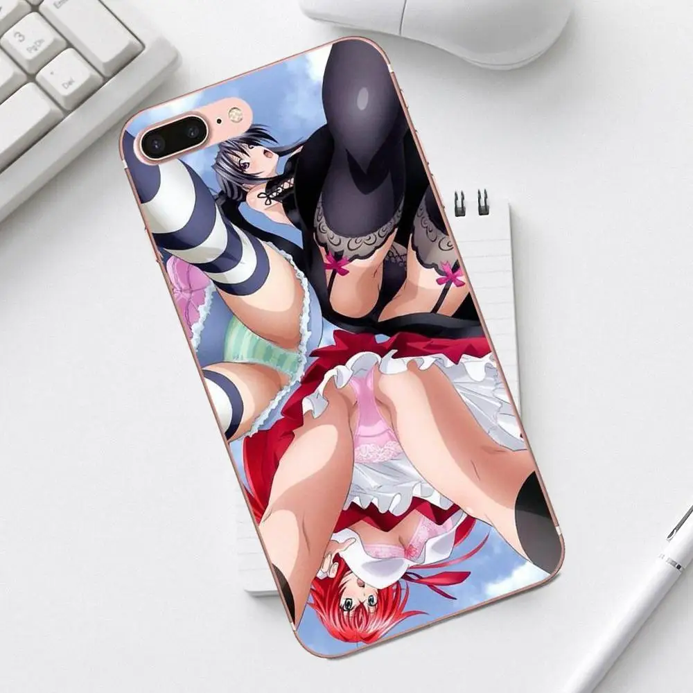 Qdowpz мягкий для iPhone 4 4S 5 5C SE 6 6S 7 8 Plus X XS Max XR Galaxy A3 A5 J1 J3 J5 J7 2017 Akeno Rias Gremory High School