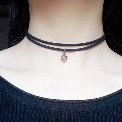 2016 New Hot Leisure Personality Rock Roll Punk OL Women Six-Pointed Star Fashion Vintage Party Bib Chain Collar Choker Necklace | Украшения