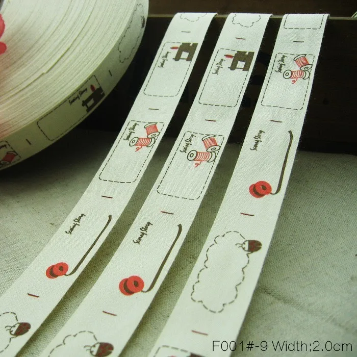 2CM Width Teramila Ткань Хлопок ленты с лейблом для одежды ручной работы DIY Швейные изделия ручной работы детская ткань аксессуары 2 см/2,5 см Ширина 2 м/лот - Цвет: 2CM Width