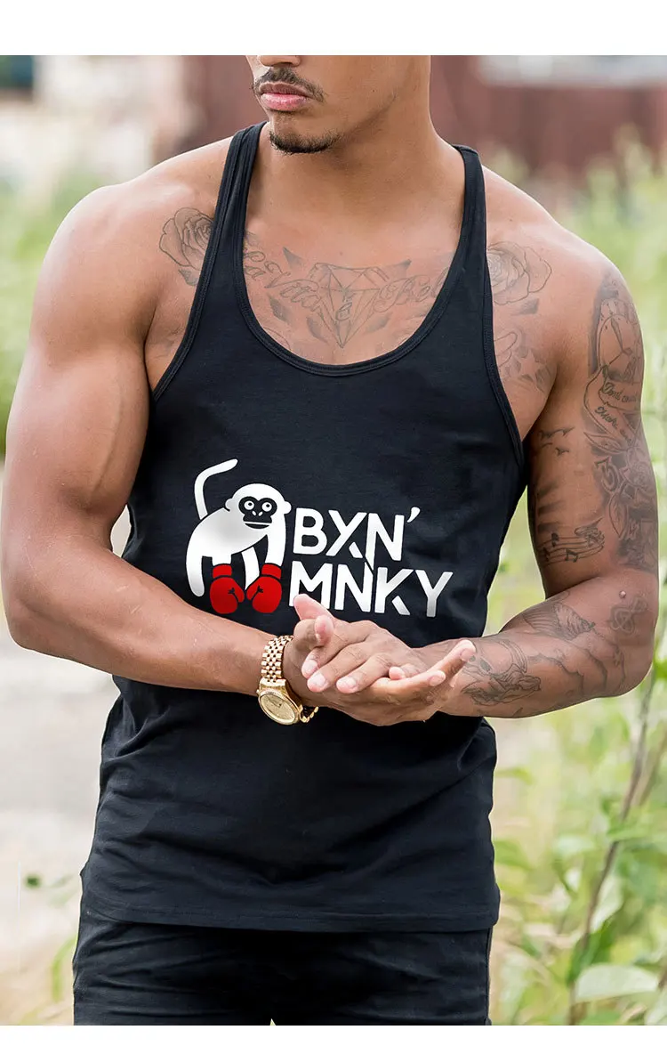 Новое поступление модный Стрингер майка для мужчин бодибилдинг фитнес мужские