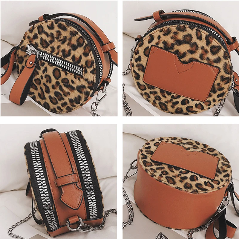Women Leather Leopard Handbags 2018 High Quality Chains Lock Shoulder Messenger Crossbody Bag Sac A Main Bolsas Feminina | Багаж и сумки