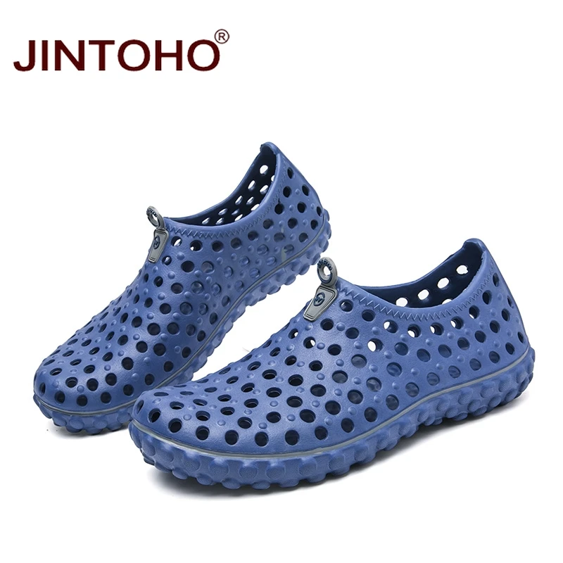 Сандалии JINTOHO мужские для пляжа и воды дышащие босоножки без застежки