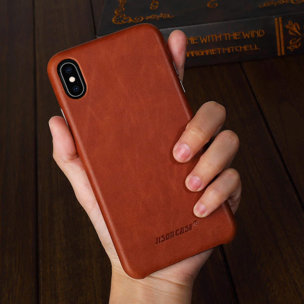 Jisoncase Чехол для Телефона iPhone XS MAX кожаный чехол 6 5 дюймов Роскошный телефона
