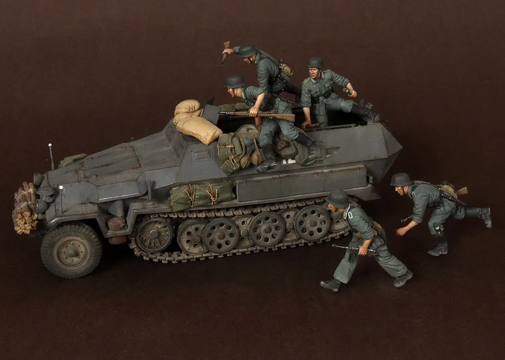 1/35 модельная фигурка из смолы разобранный Неокрашенный комплект 00147 (без