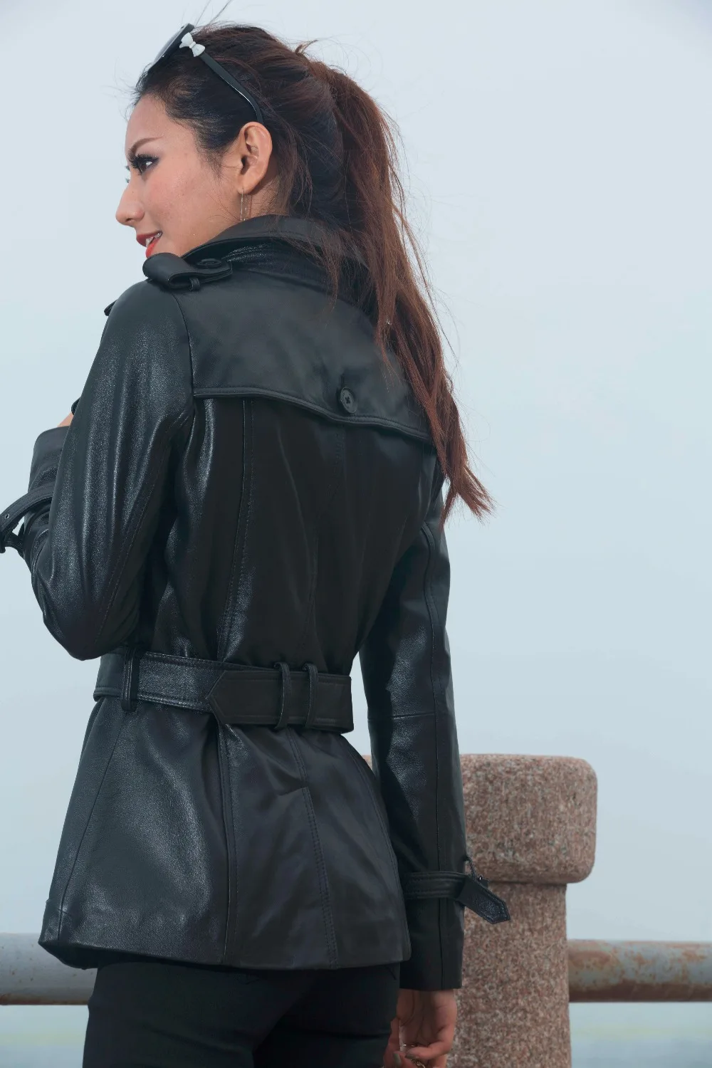 Женская тонкая куртка из натуральной кожи. Большие размеры, женская шуба из овчины из замши, модные стильные кожаные куртки. Распродажа