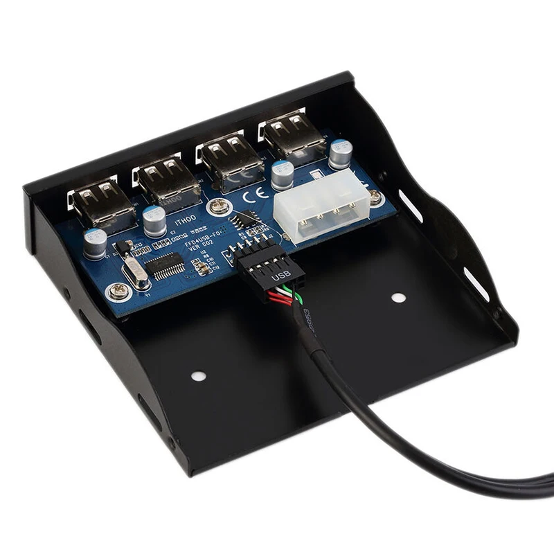Высокое качество Передняя панель 4 порта USB Hub 2 0 адаптер расширения портативный