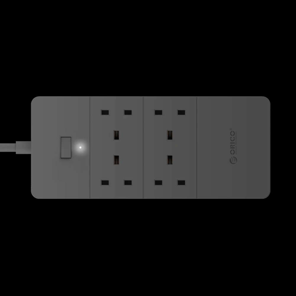 ORICO USB лента питания штепсельная вилка Великобритании 4 6 8 AC Розетка 5 порт