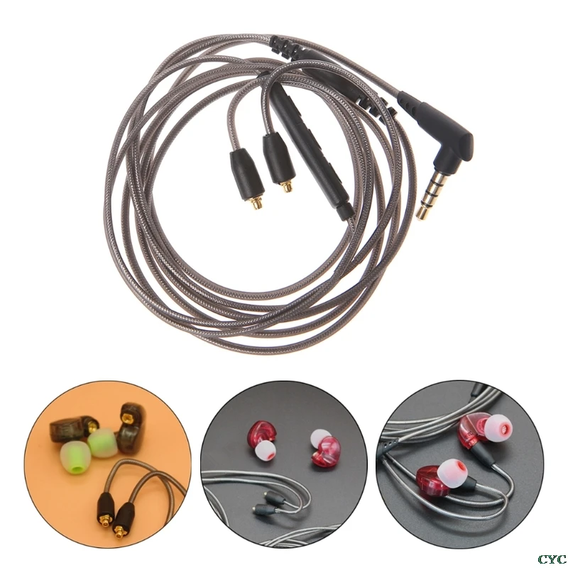 Новый 3 5 мм кабель для наушников съемный MMCX шнур с микрофоном Shure SE215 SE425