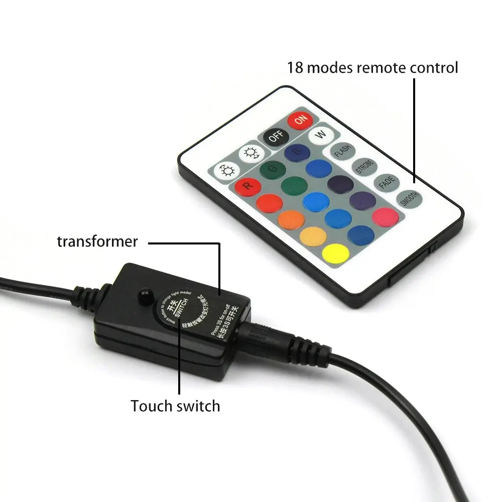 Светодиодный светильник для аквариума подводный погружной RGB с изменением цвета