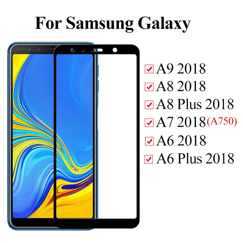 Защитная пленка из закаленного стекла для Samsung Galaxy A9 2018 A7 A6 плюс A8 SM A920F защитное