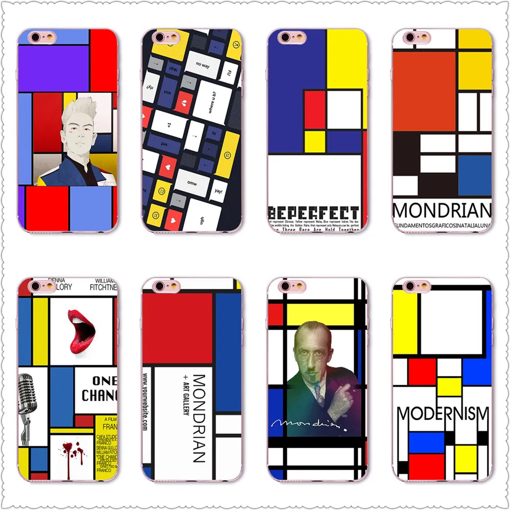 Mondrian минималистский De стиль современного искусства чехол для iPhone X XS Max XR 8 SamsungS7 S8