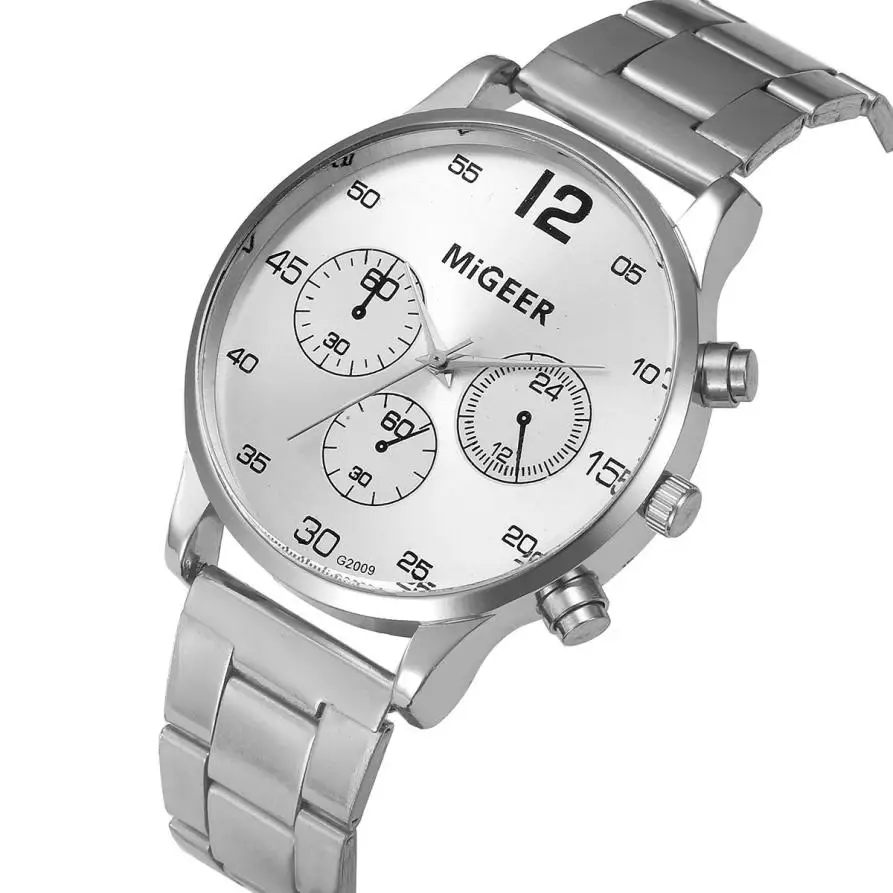 2018 NEW fashion Stainless Steel Retro Design Leather Band Analog Alloy Quartz Wrist Watch watches c829 | Наручные часы