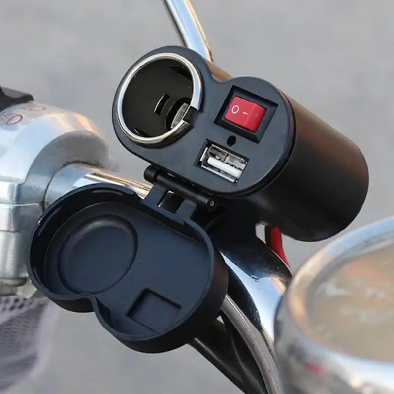 Авто мотоцикл USB адаптер зарядное устройство 12/24 в прикуриватель мотоцикл зарядное устройство для мобильных gps