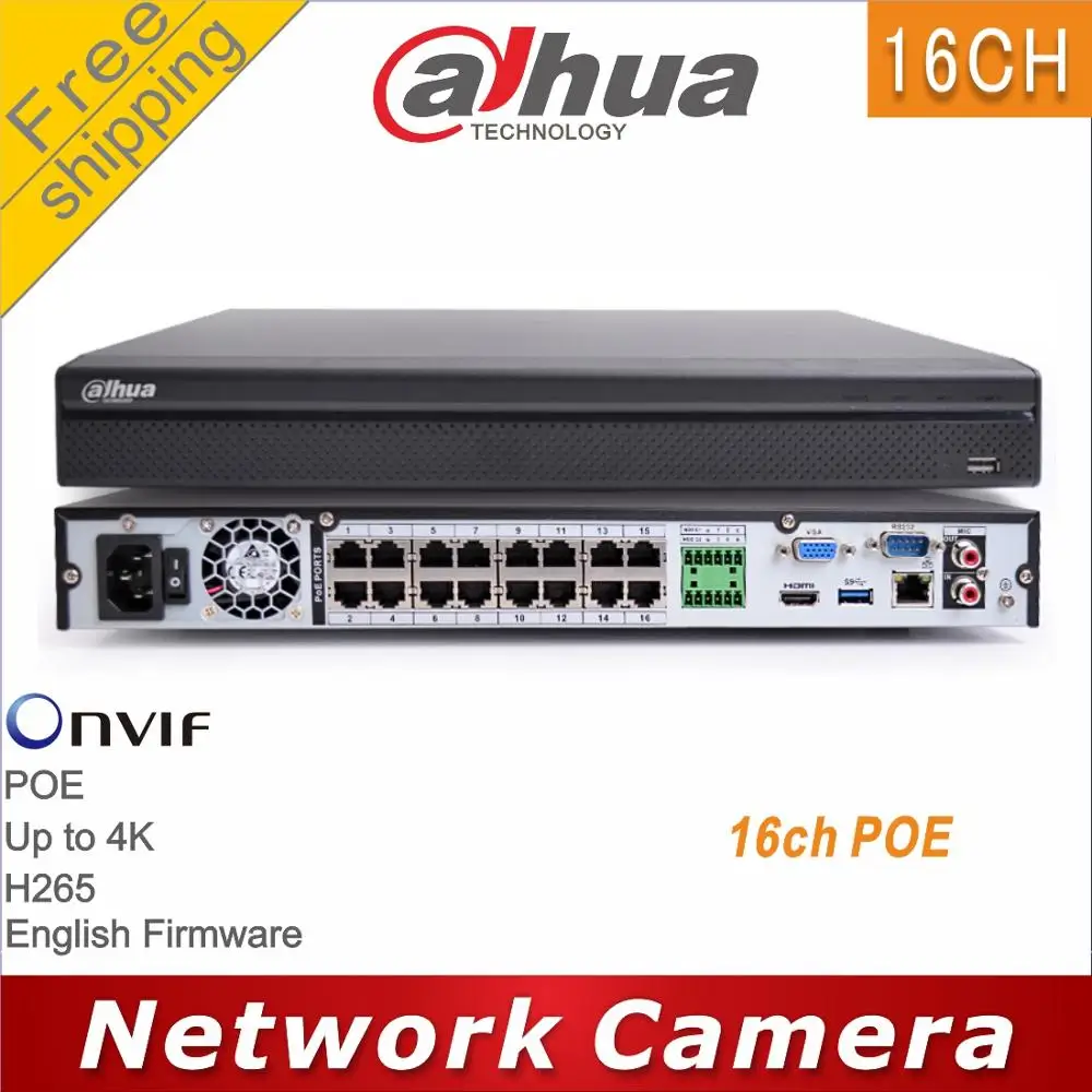 Камера видеонаблюдения Dahua DH NVR4216 16P HDS2 сетевая камера безопасности 16 каналов POE NVR