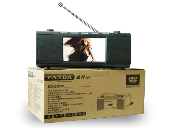 Panda CD-5000 Кассетный рекордер CD проигрыватель машина Английский Обучение DVD хлеб повторитель радио