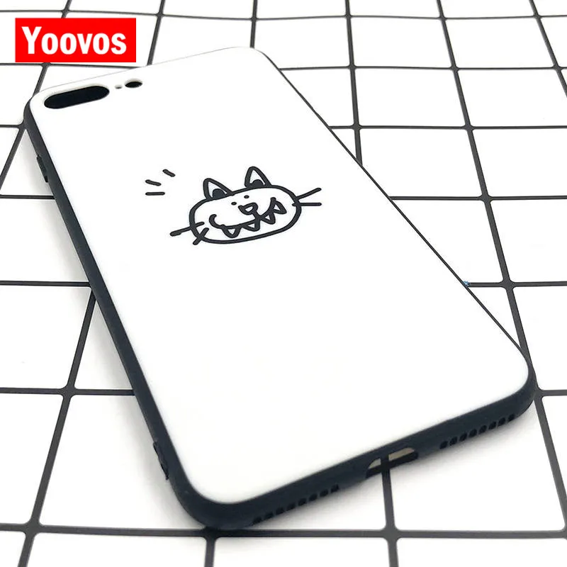 Yoovos New Cat Fish Phone Cases For IPhone 6 7 8 Case Iphone 6Plue 7Plus 8Plus X With PC Back And Soft TPU Frame Cover |