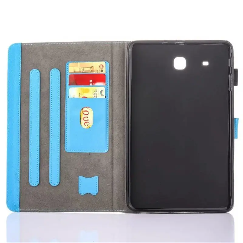 Чехол для планшета для Samsung Galaxy Tab E 9," SM-T560 T561 SM-T561 T560 умный чехол Funda с рисунком кота из искусственной кожи кожа+ пленка+ ручка