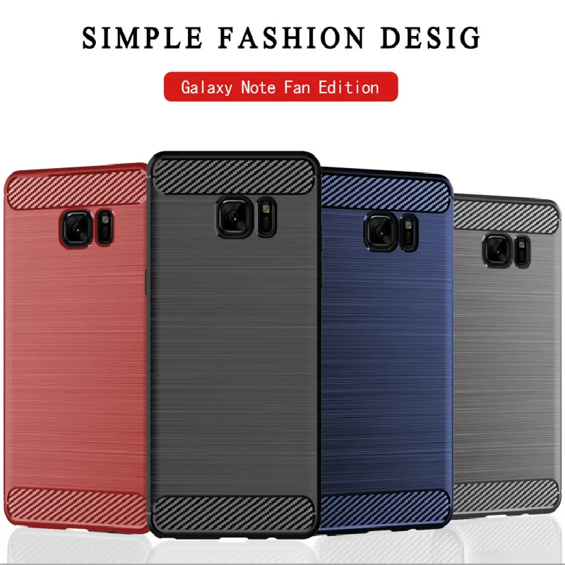 Матовый чехол из углеродного волокна для Samsung Galaxy Note Fan Edition M30 Силиконовый