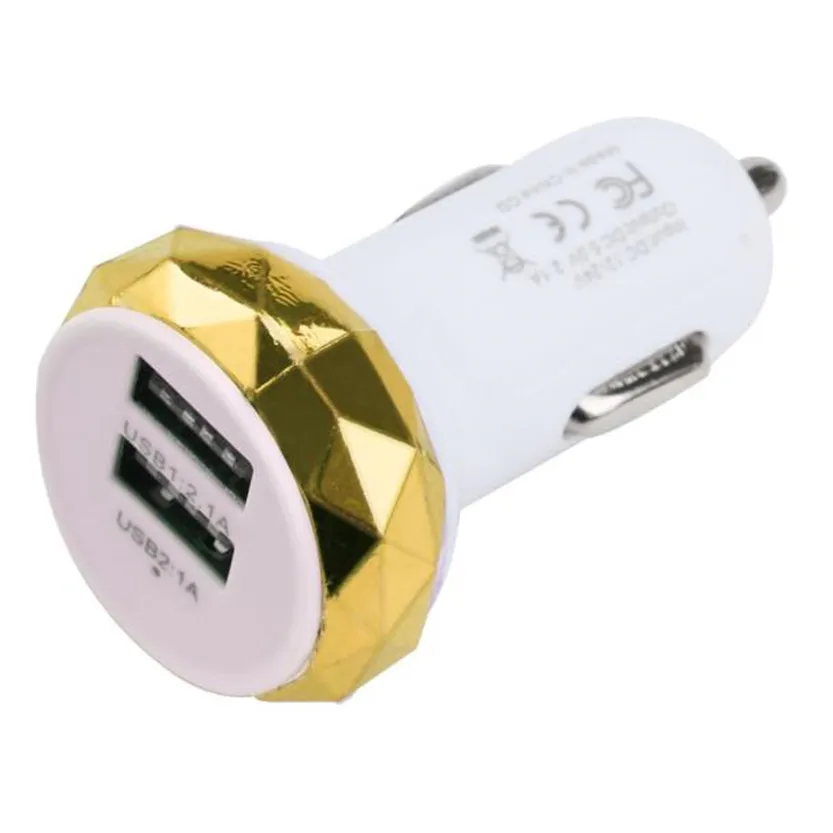 Автомобильное зарядное устройство CARPRIE с 2 портами Mini Dual USB адаптер Bullet для IPhone Sam