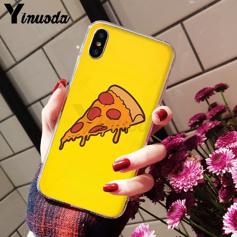 Yinuoda еда Пицца DIY Окрашенные красивые аксессуары для телефона чехол iPhone X XS MAX 6 6s 7