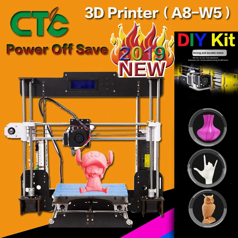 A8 3d принтер DIY Высокая точность рабочего стола Prusa i3 DIYLCD экран принтер самостоятельная сборка поддержка