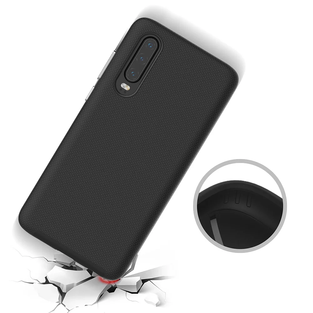 Чехол для Huawei P30 Pro P20 Lite бронированный ТПУ + ПК Двухслойный ударопрочный чехол