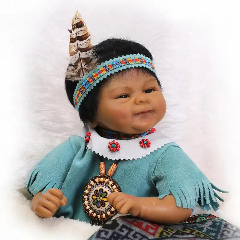 

Silicone Reborn Doll Simulation of Indian ornaments baby creative personality education